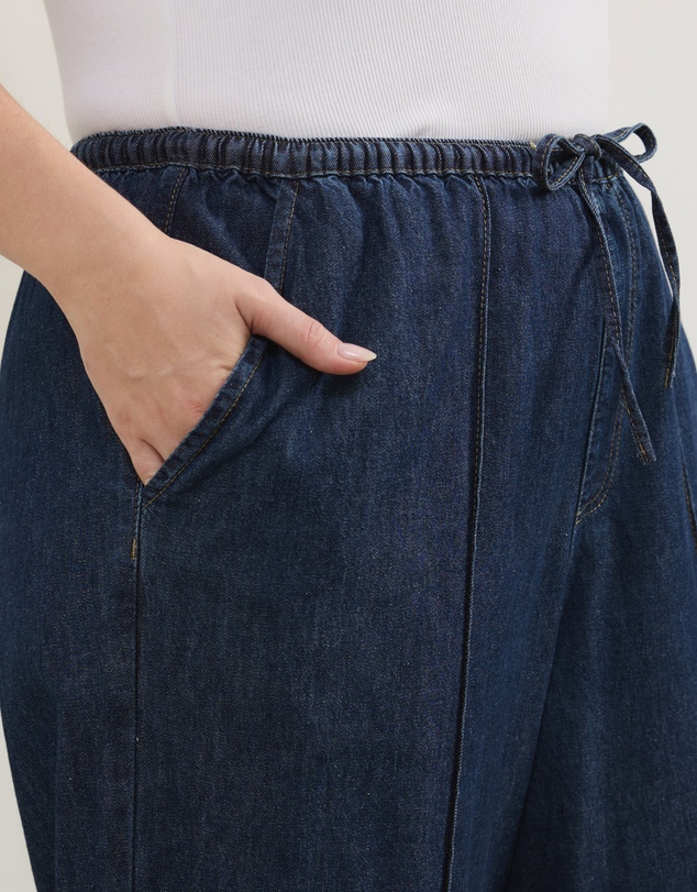 Atmos&Here Curvy - Alma Denim Chambray Pants