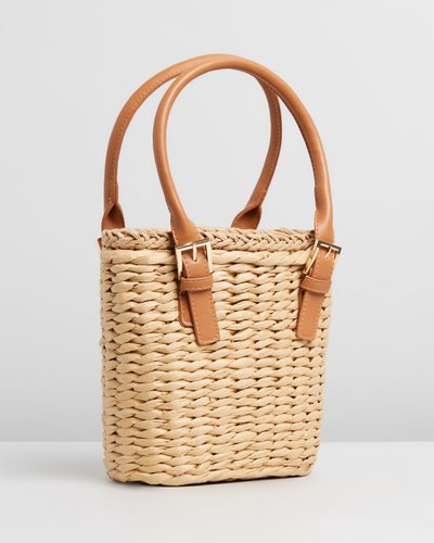 Sandy Straw Mini Grab Bag