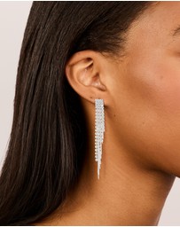Lovisa - Silver Diamante Waterfall Drop Earrings