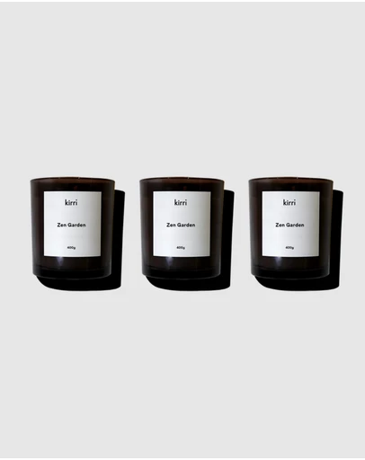 Kirri by Scent Australia Home - Zen Garden Candle (400g) Trio