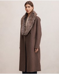 Forever New - Nova Faux Fur Collar Coat