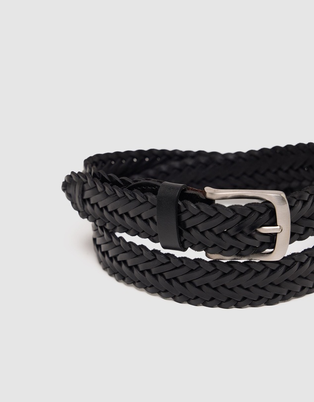 Oxford - Lewis Mens Leather Plaited Belt