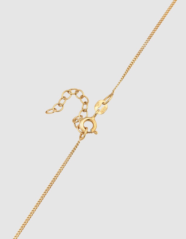 Elli Jewelry - Necklace Zirconia Heart 925 Sterling Silver Gold-Plated