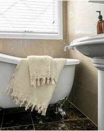 Miss April - Pompom Hand Towel