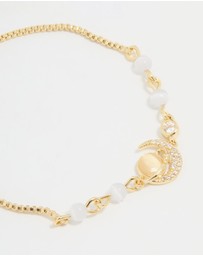 Lovisa - Gold Plated Cubic Zirconia Quartz Celestial Toggle Bracelet