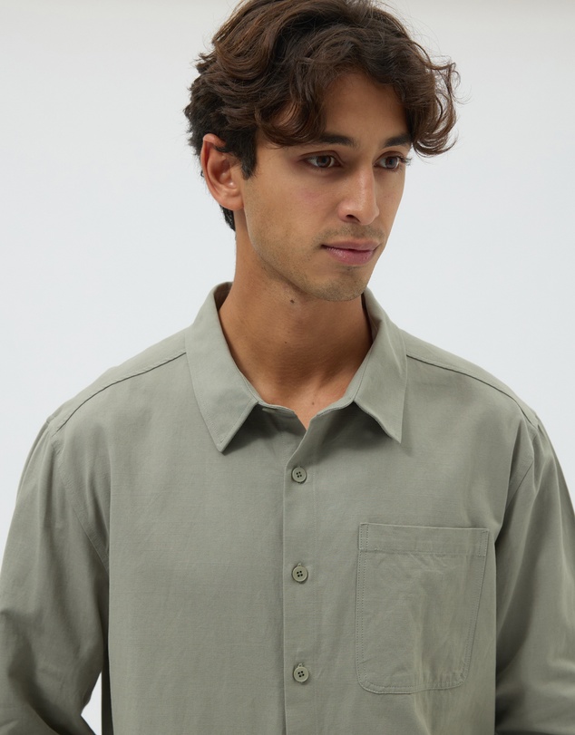AERE - Boxy Fit Cotton Overshirt