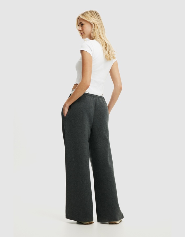 Cotton On Body Active - Plush Tie Waist Wide Leg Sweatpants