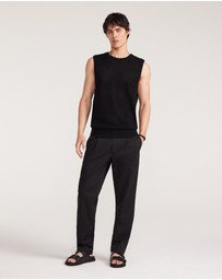 Calibre - Mesh Knit Crew Neck Tank Black