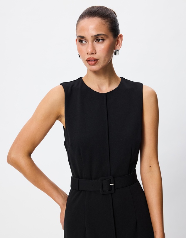 Tussah - Clara Crew Neck Belted Midi Dress