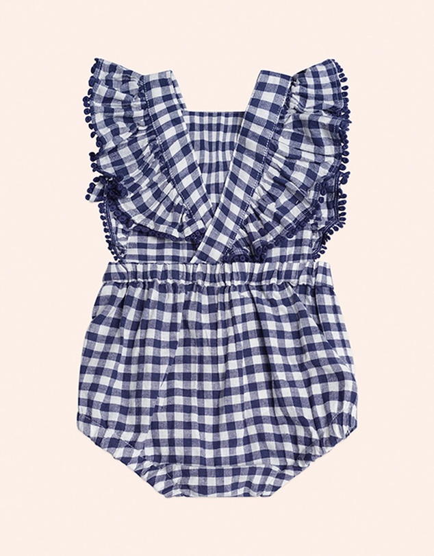 Huxbaby - Frilly Playsuit Cherry Pie Checks - Babies
