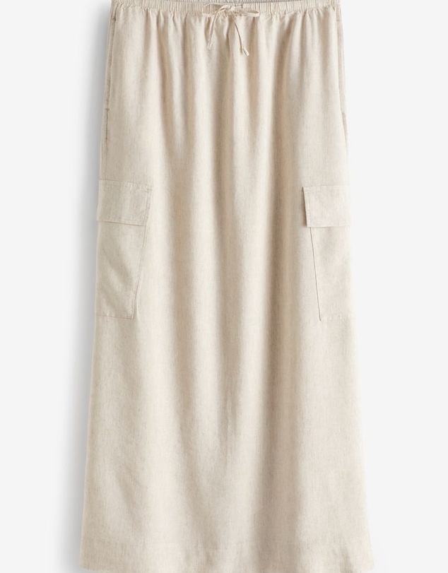 NEXT - Column Midi Skirt with Linen