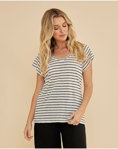 White/Black Stripe