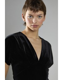 Glamorous - Short Sleeve V-Neck Maxi Dress