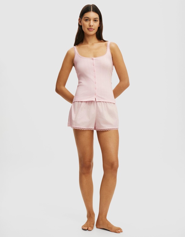 Cotton On Body - Dreamy Soft Pointelle Button Up Cami
