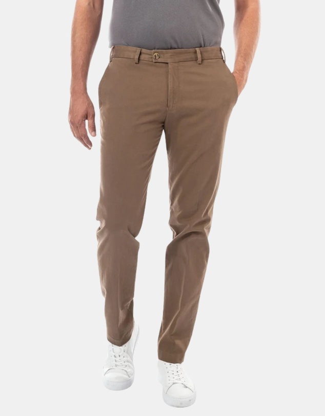 Henry Bucks - HENRY SARTORIAL X HILTL Chino with Slant Pocket SAND