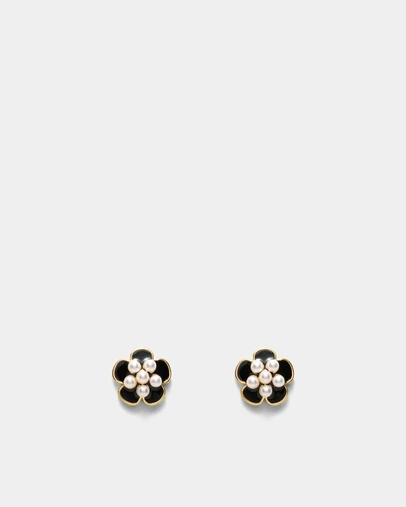 MIMCO - La Fleur Stud Earrings - Black