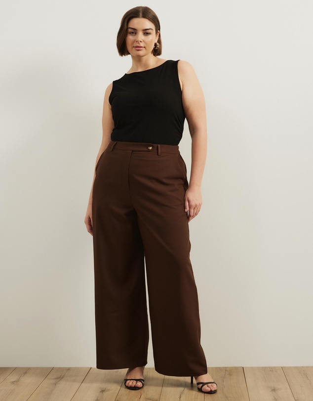 Atmos&Here Curvy - Agnes Pleated Tailored Pants