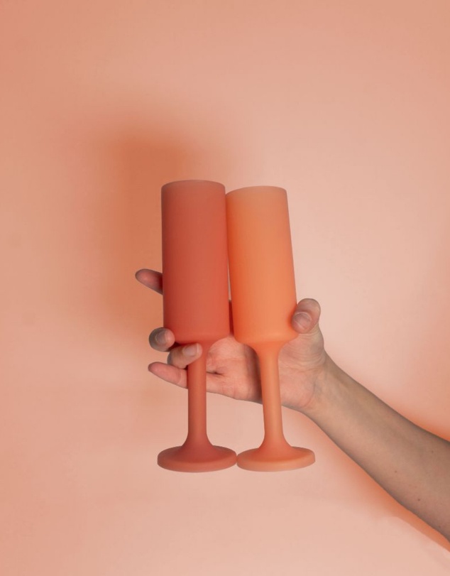 porter green - seff | silicone unbreakable champagne flutes