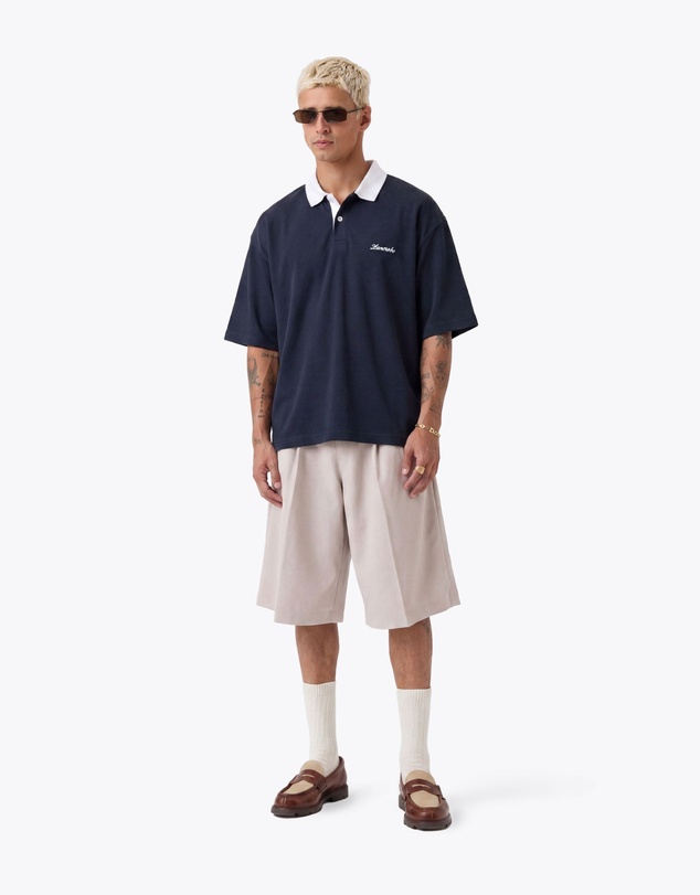 Zanerobe - Box Crop Polo Navy/White
