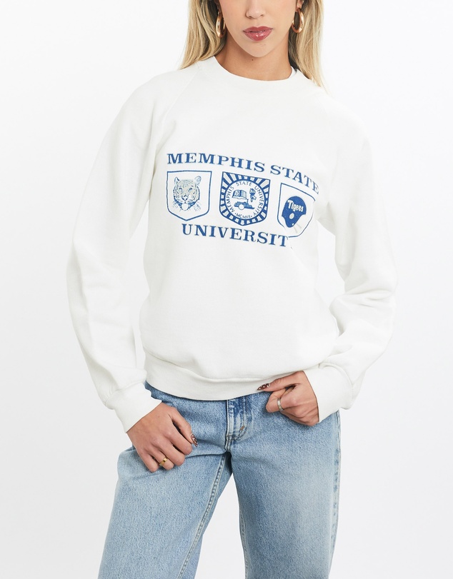 Vintage by The Real Deal - Pre Loved - Vintage 80s NCAA Memphis State Tigers Sweatshirt