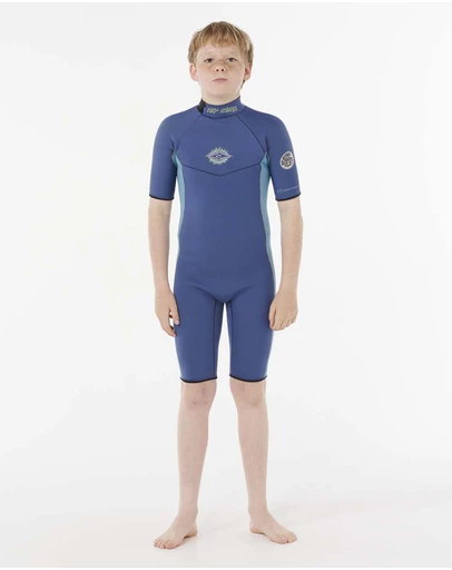 Rip Curl - Boys Dawn Patrol Short Sleeve 2mm Back Zip Spring Suit Wetsuit