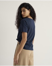 Seasalt - Seasalt Cornwall Navy Bryher View T-Shirt