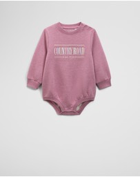 Country Road - Organically Grown Cotton Logo Oversized Long Sleeve Bodysuit