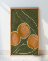 Olive et Oriel - KH Studio - The Colors Orange a Green by Karla Hyman Art Print