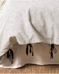Aura Home - Chambray Mini Stripe Quilt Cover - Smoke