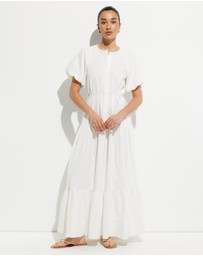 Calli - Belle Puff Sleeve Tie Dress