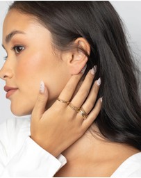 Lovisa - Gold Plated Twisted Band Ring Stack Pack
