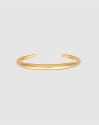 Elli Jewelry - Bracelet Bangle Round Open Elegant in 925 Sterling Silver Gold Plated