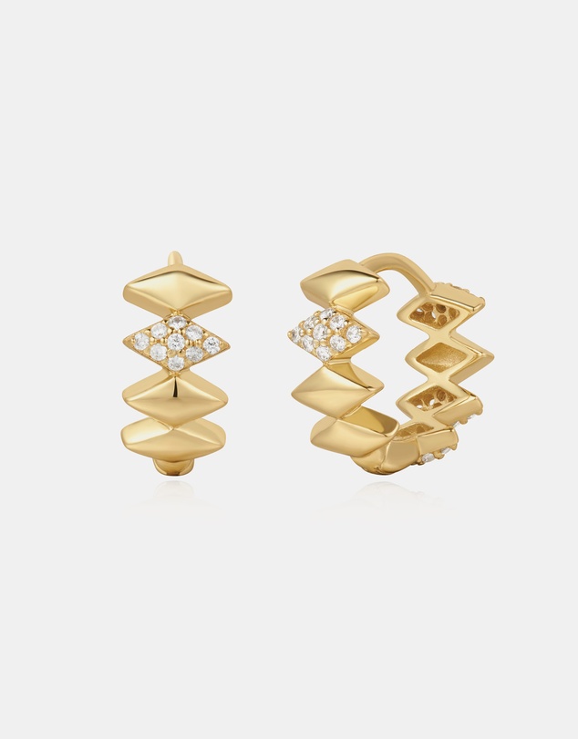 Ania Haie - Ania Haie Gold Multi Sparkle Huggies