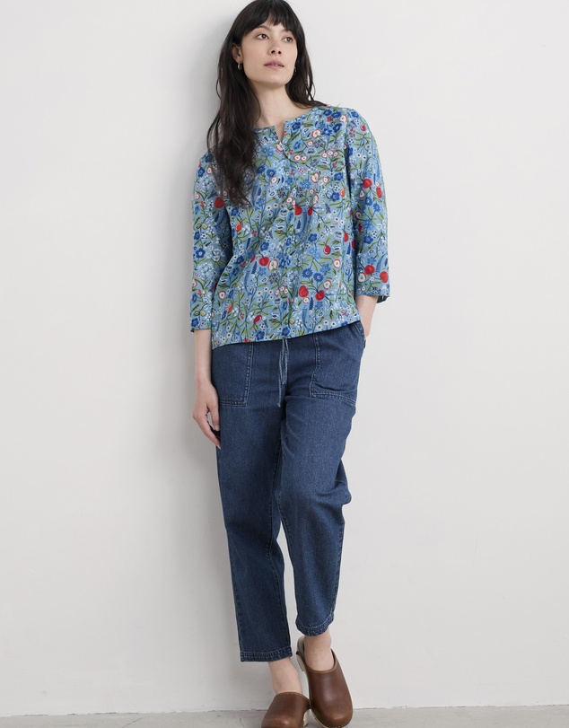 Seasalt - Seasalt Cornwall Blue Watercolour Sketch Top