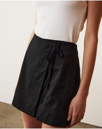 Atmos&Here - Tristan Linen Blend Mini Skirt