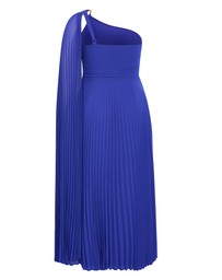 City Chic - Eloura One Shoulder Pleat Maxi Dress
