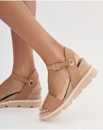 Jo Mercer - Katie Mid Heel Wedge Sandals
