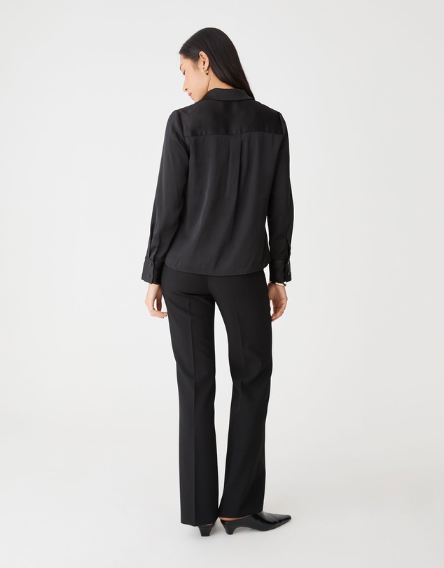 Forcast - Lila V-neck Satin Blouse