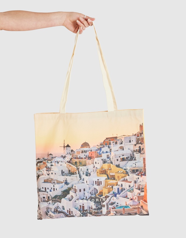 Remy Gerega - Santorini Cotton Tote Bag