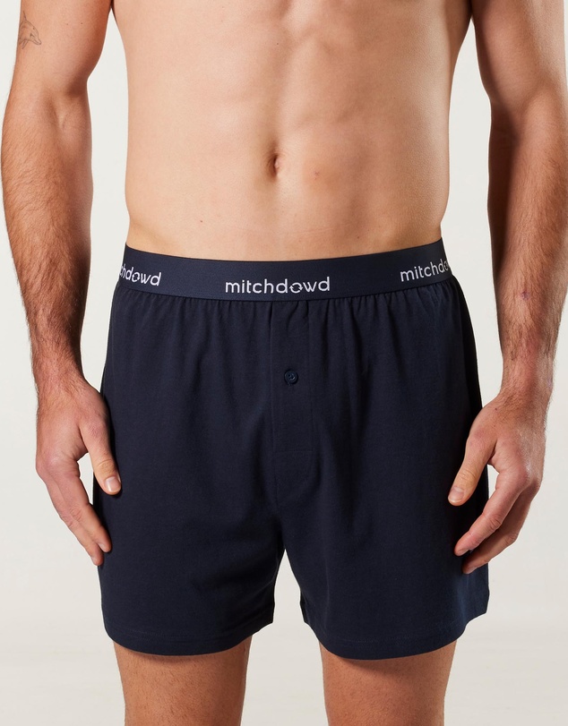 Mitch Dowd - Loose Fit Knit Boxer Shorts 3 Pack - Navy