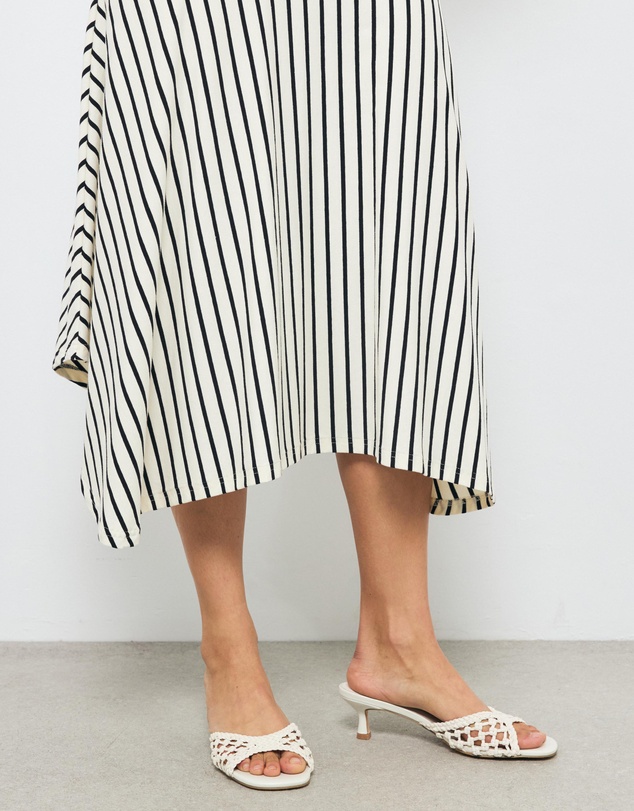 AERE - Leather Crossover Strappy Heels