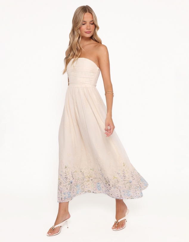 Petal & Pup - Kayt Strapless Dress - Embroidered Floral