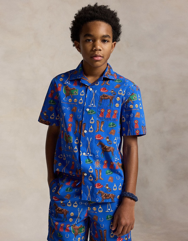 Polo Ralph Lauren - Equestrian-Print Cotton Camp Shirt - Teens