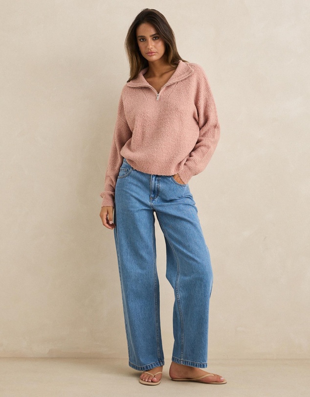 Rhythm - Quinn Zip Knit Jumper
