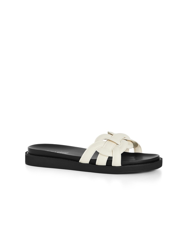 City Chic - Wide Fit Star Weave Slide
