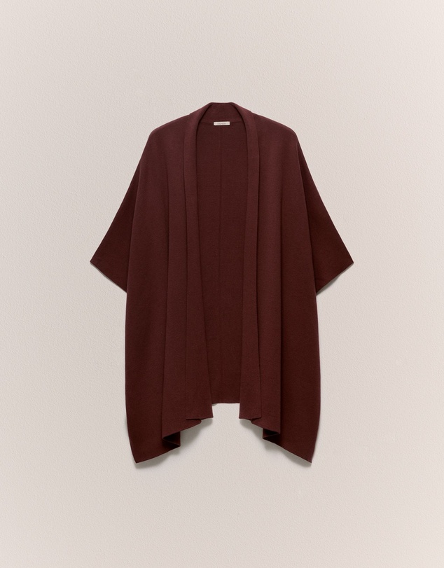 Trenery - Cotton Cashmere Blend Poncho in Espresso