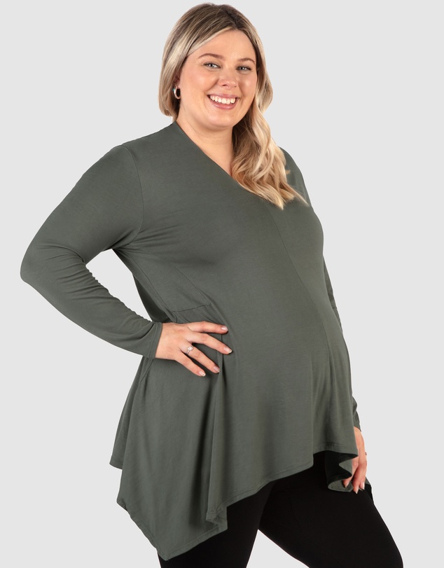 B Free Intimate Apparel - Maternity Bamboo V Neck Tunic Top