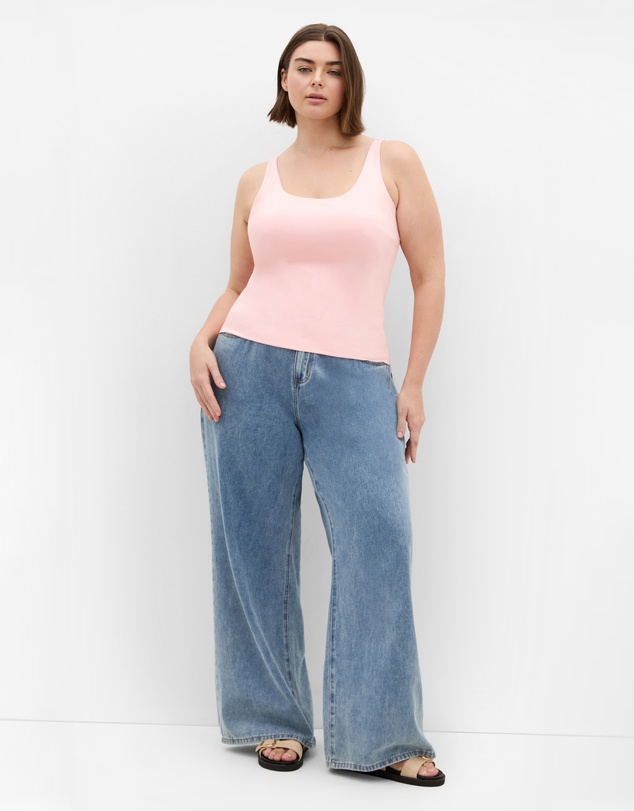 City Chic - Plus size Arami Top - soft coral