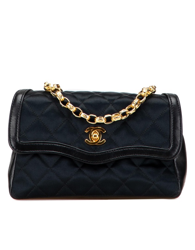Pre-Loved by Azura Reborn - Pre-Loved CC Quilted Satin Bijoux Chain Single Flap
