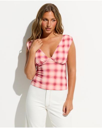 Pink Blurred Check